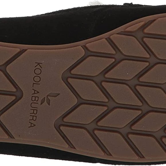 NIB UGG KOOLABURRA SUEDE‎ LEZLY FUR LINED SLIPPERS BLACK - Picture 7 of 8